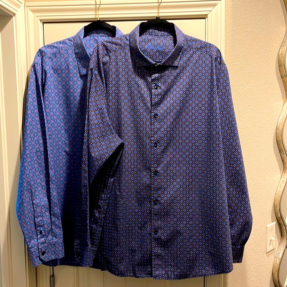 Mens New Tasso Elba 3XL long sleeve button up shirts. Like new